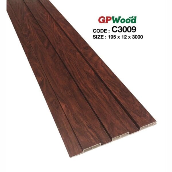 Thanh lam 3 sóng thấp GPWOOD – Mã SP: C3009. KT: 195 x 12 x 3000mm. ĐVT: tấm
