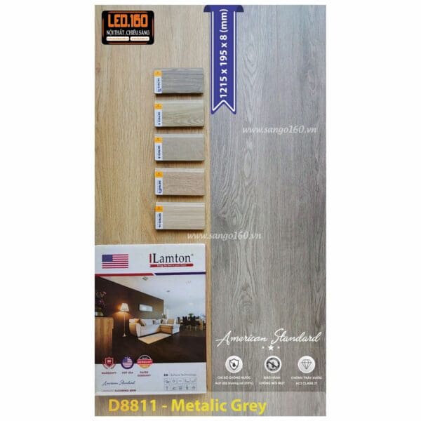 Sàn gỗ công nghiệp cao cấp 8ly Lamton - Mã Rustic D8811. ĐVT: m2 - Hình ảnh 2
